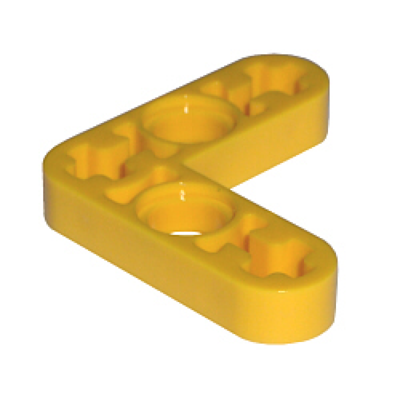 Technic, Hefbalk Aangepast Gebogen Dun L-Vorm 3x3 Yellow